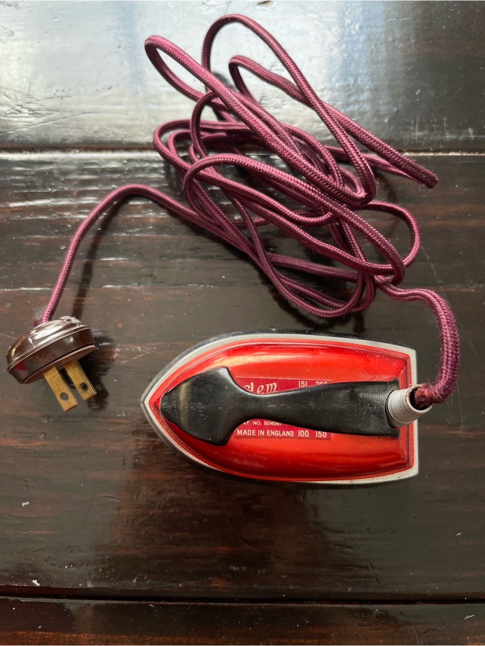 Clem Vintage Mini Travel Iron 1950s, Made in UK, Original Box